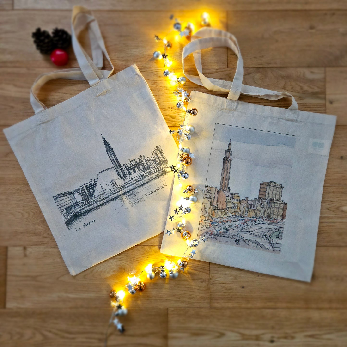Tote bag aquarelle