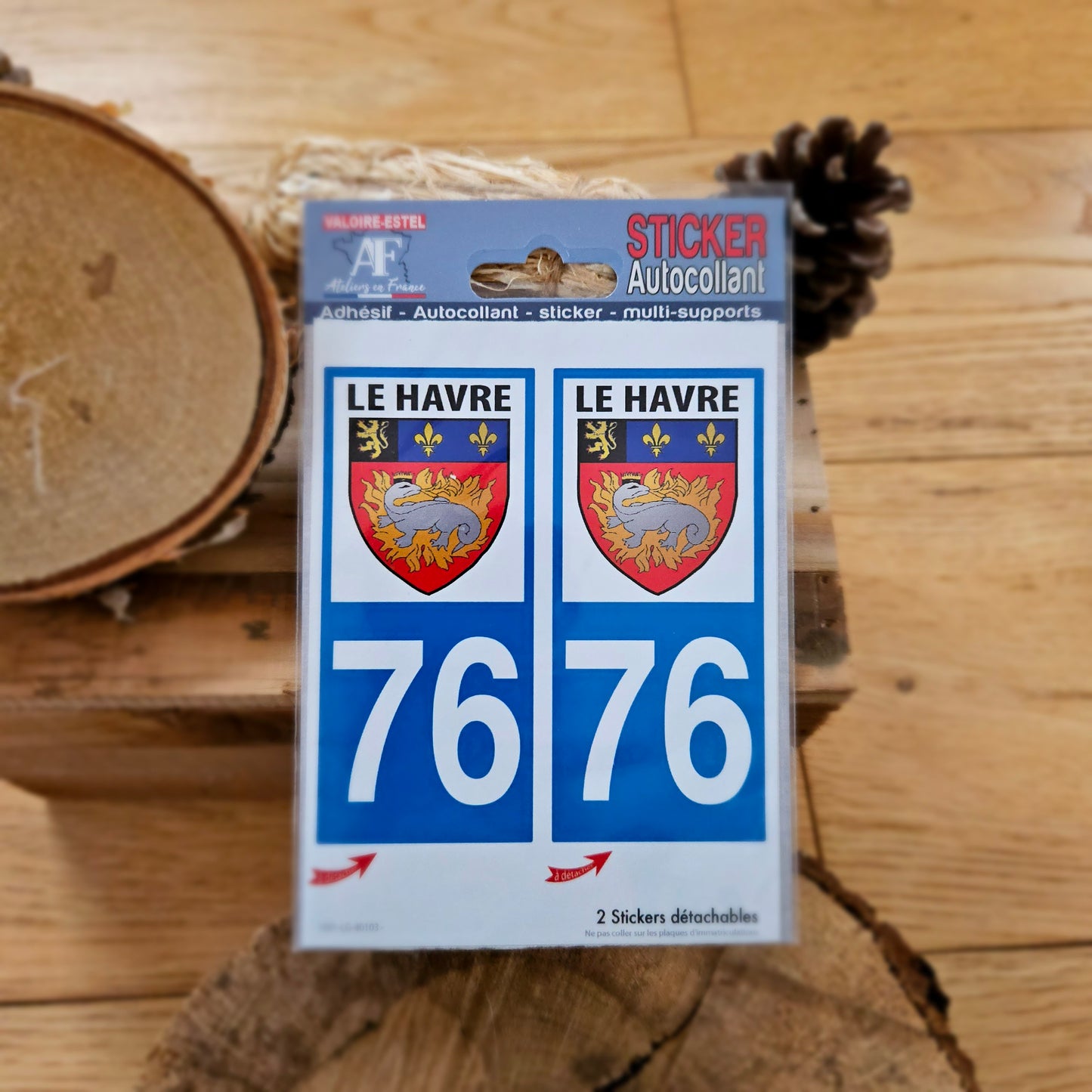 Autocollant "Le Havre" ; "76" ; "St Joseph" ...