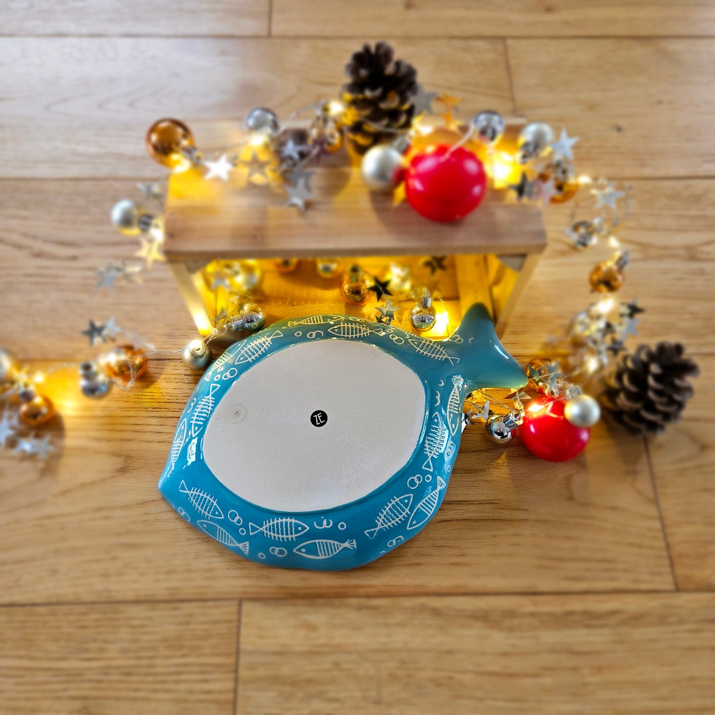 Assiette poisson en céramique