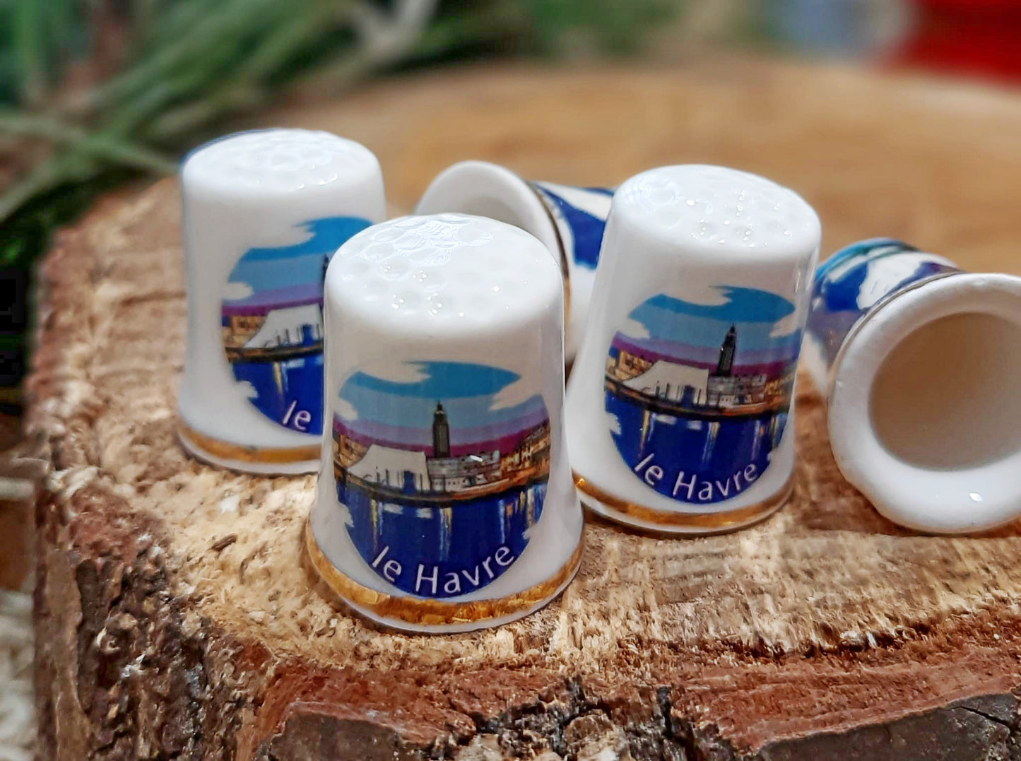 Dés à coudre souvenir "Le Havre"